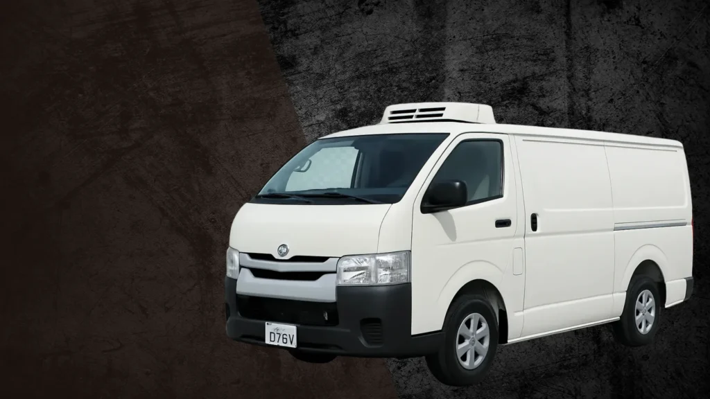 Chiller van parked for refrigerated transport services in Dubai