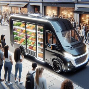 Cold chiller van keeping perishable goods fresh during transport in Dubai.