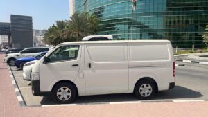 Refrigerated van rental in Dubai for transporting meat and seafood safely